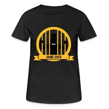 Game over JGA Knast Junggesellen abschied - Frauen T-Shirt atmungsaktiv - Schwarz - Vorne - AI Model Female 172 light (172cm)