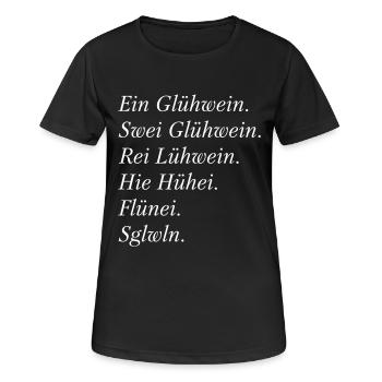 Glühwein Abend - Frauen T-Shirt atmungsaktiv - Schwarz - Vorne - AI Model Female 172 light (172cm)