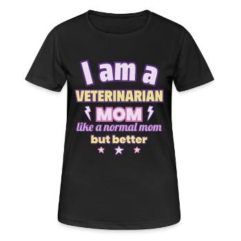 Tierarzt-Mama, Muttertag Geschenk, Tiere - Frauen T-Shirt atmungsaktiv - Schwarz - Vorne - AI Model Female 172 light (172cm)