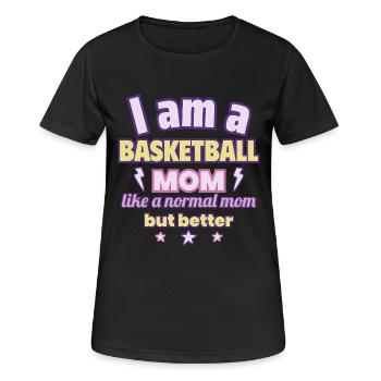 Basketball-Mama, Muttertag Geschenk, Sport - Frauen T-Shirt atmungsaktiv - Schwarz - Vorne - AI Model Female 172 light (172cm)