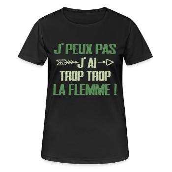Faulheit Design Entspannter Humor & vermeintliche Faulheit - Frauen T-Shirt atmungsaktiv - Schwarz - Vorne - AI Model Female 172 light (172cm)