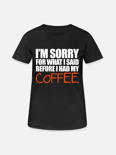 Coffee - T-shirt respirant Femme - noir