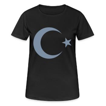 Turquie Türkiye Moon Star - T-shirt respirant Femme - noir - Devant - AI Model Female 172 light (172cm)