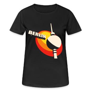 berlin fernsehturm II - Frauen T-Shirt atmungsaktiv - Schwarz - Vorne - AI Model Female 172 light (172cm)