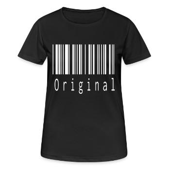 Original Barcode - Frauen T-Shirt atmungsaktiv - Schwarz - Vorne - AI Model Female 172 light (172cm)