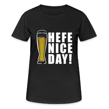 Hefe nice Day! Weizen Geschenkidee - Frauen T-Shirt atmungsaktiv - Schwarz - Vorne - AI Model Female 172 light (172cm)