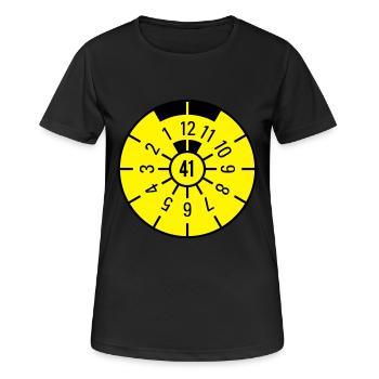 TÜV 1941 - Frauen T-Shirt atmungsaktiv - Schwarz - Vorne - AI Model Female 172 light (172cm)
