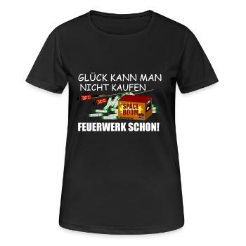 Feuerwerk kann man kaufen - Frauen T-Shirt atmungsaktiv - Schwarz - Vorne - AI Model Female 172 light (172cm)