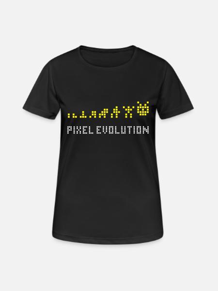 Pixel Evolution - Women's Breathable T-Shirt - black