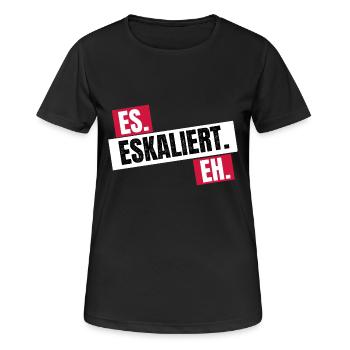 Mallorca Malle Party Shirt It Escalates - Women's Breathable T-Shirt - black - Front - AI Model Female 172 light (172cm)