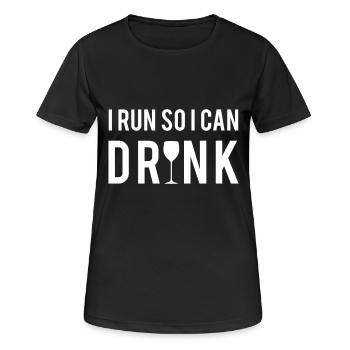 Run - T-shirt respirant Femme - noir - Devant - AI Model Female 172 light (172cm)