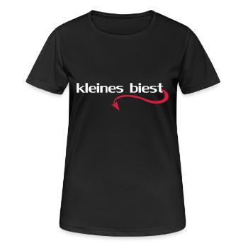 KLEINES BIEST - Frauen T-Shirt atmungsaktiv - Schwarz - Vorne - AI Model Female 172 light (172cm)