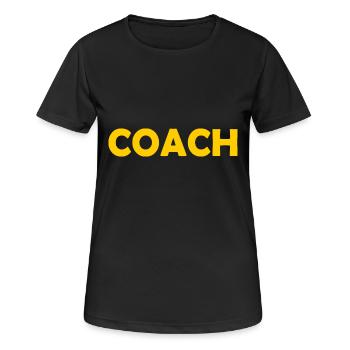 Coach - T-shirt respirant Femme - noir - Devant - AI Model Female 172 light (172cm)