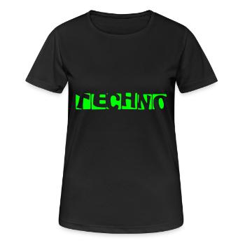 Techno - T-shirt respirant Femme - noir - Devant - AI Model Female 172 light (172cm)