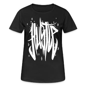 Hustle vecteur blanc - T-shirt respirant Femme - noir - Devant - AI Model Female 172 light (172cm)