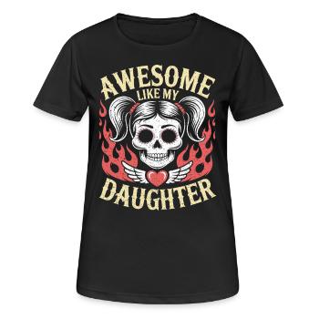 Fabulous dad humor like my daughter - Women's Breathable T-Shirt - black - Front - AI Model Female 172 light (172cm)