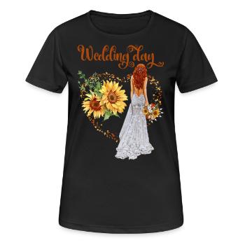 SunFlower Wedding Day - Women's Breathable T-Shirt - black - Front - AI Model Female 172 light (172cm)