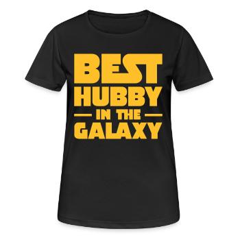 Best Hubby In The Galaxy - Women's Breathable T-Shirt - black - Front - AI Model Female 172 light (172cm)