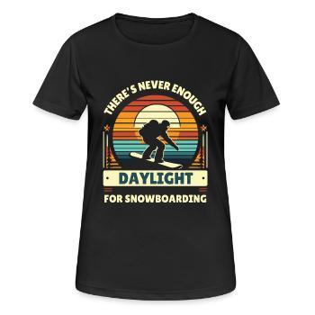 Snowboard Snowboarder Rétro Vacances d’hiver Cool - T-shirt respirant Femme - noir - Devant - AI Model Female 172 light (172cm)