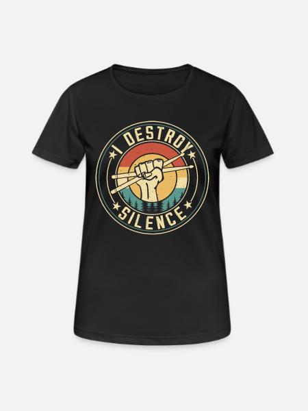 I DESTROY SILENCE - Women's Breathable T-Shirt - black