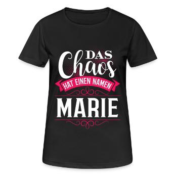 MARIE - Chaos - Frauen T-Shirt atmungsaktiv - Schwarz - Vorne - AI Model Female 172 light (172cm)