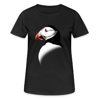 Atlantic Puffin - Women's Breathable T-Shirt - black - Front - AI Model Female 172 light (172cm)