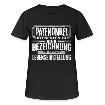 PATENONKEL - Leben - Frauen T-Shirt atmungsaktiv - Schwarz - Vorne - AI Model Female 172 light (172cm)