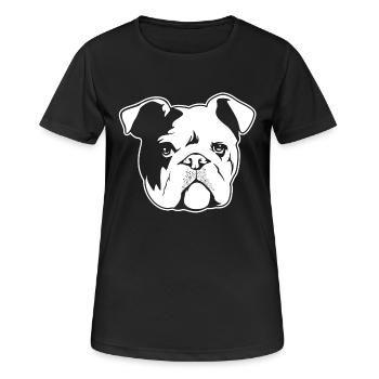 Englische Bulldogge - Frauen T-Shirt atmungsaktiv - Schwarz - Vorne - AI Model Female 172 light (172cm)