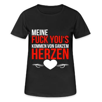 Fuck you - Frauen T-Shirt atmungsaktiv - Schwarz - Vorne - AI Model Female 172 light (172cm)