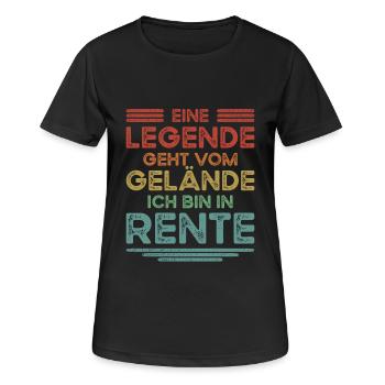 Verabschiedung Rente Renteneintritt Retro Rentner - Frauen T-Shirt atmungsaktiv - Schwarz - Vorne - AI Model Female 172 light (172cm)