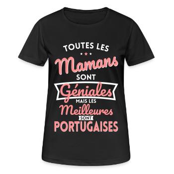 Mamans géniales les meilleures sont Portugaises - T-shirt respirant Femme - noir - Devant - AI Model Female 172 light (172cm)