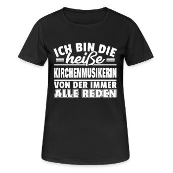 Heiße Kirchenmusikerin - Frauen T-Shirt atmungsaktiv - Schwarz - Vorne - AI Model Female 172 light (172cm)