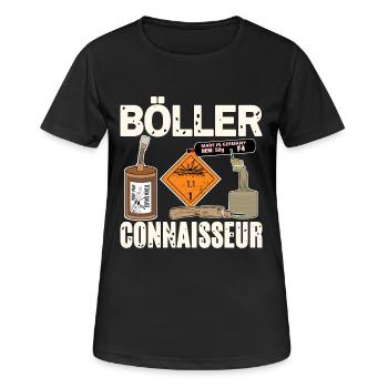 Böller Experte - Frauen T-Shirt atmungsaktiv - Schwarz - Vorne - AI Model Female 172 light (172cm)