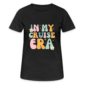 In meiner Kreuzfahrt-Ära / Urlaub für Hochsee- und Schiffsliebhaber - Frauen T-Shirt atmungsaktiv - Schwarz - Vorne - AI Model Female 172 light (172cm)