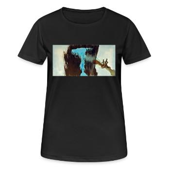 I Ching (Kun - La détresse) - T-shirt respirant Femme - noir - Devant - AI Model Female 172 light (172cm)