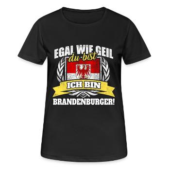 Brandenburger Brandenburg Brandenburgerin Geschenk - Frauen T-Shirt atmungsaktiv - Schwarz - Vorne - AI Model Female 172 light (172cm)