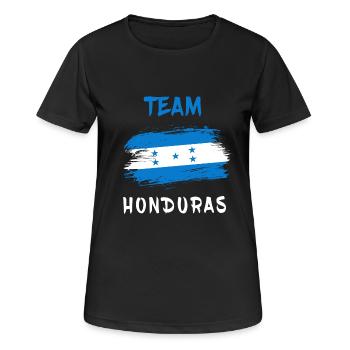 Honduras team flag design - Women's Breathable T-Shirt - black - Front - AI Model Female 172 light (172cm)