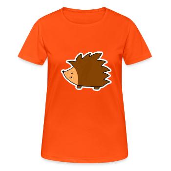 Igel - Frauen T-Shirt atmungsaktiv - Neonorange - Vorne - AI Model Female 172 dark (172cm)