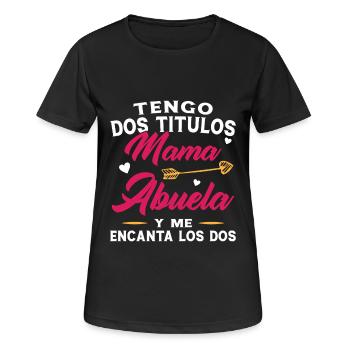 Mama und Oma Muttertagsgeschenk - Frauen T-Shirt atmungsaktiv - Schwarz - Vorne - AI Model Female 172 light (172cm)