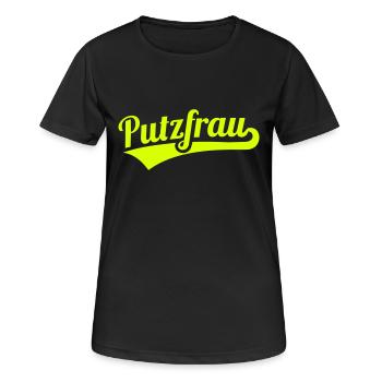 Putzfrau - Frauen T-Shirt atmungsaktiv - Schwarz - Vorne - AI Model Female 172 light (172cm)