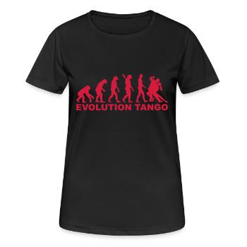 Tango - Frauen T-Shirt atmungsaktiv - Schwarz - Vorne - AI Model Female 172 light (172cm)