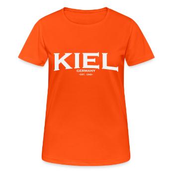 quille - T-shirt respirant Femme - orange néon - Devant - AI Model Female 172 dark (172cm)