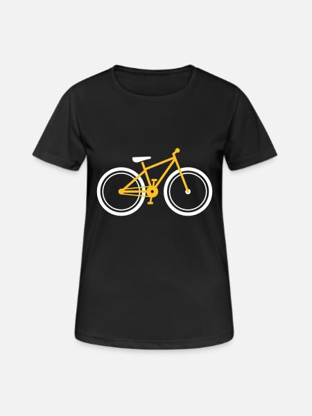 Fahrrad - Frauen T-Shirt atmungsaktiv - Schwarz