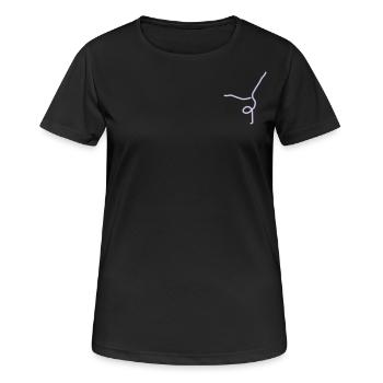 iYpsilon Turnerin - Frauen T-Shirt atmungsaktiv - Schwarz - Vorne - AI Model Female 172 light (172cm)