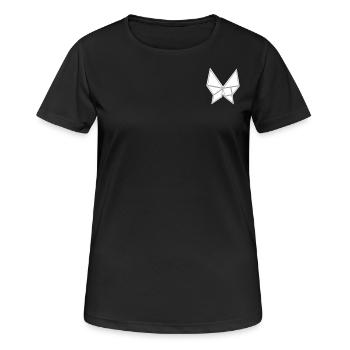 Schmetterling Tangram Black Edition No.1 - Frauen T-Shirt atmungsaktiv - Schwarz - Vorne - AI Model Female 172 light (172cm)