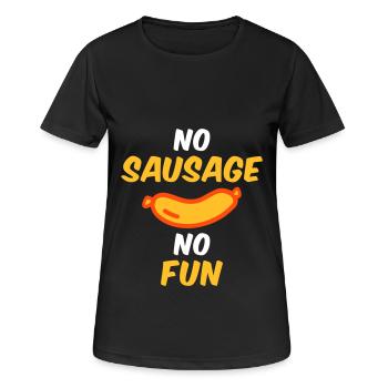 Pas de saucisse pas de plaisir - T-shirt respirant Femme - noir - Devant - AI Model Female 172 light (172cm)