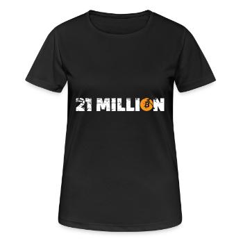 21 Million Bitcoin Cryptocurrency - Women's Breathable T-Shirt - black - Front - AI Model Female 172 light (172cm)