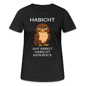 Hawk German Memes Travail Stagiaire Gen Z - T-shirt respirant Femme - noir - Devant - AI Model Female 172 light (172cm)