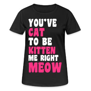 Meow - Women's Breathable T-Shirt - black - Front - AI Model Female 172 light (172cm)