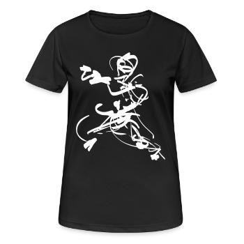 mantis style - Frauen T-Shirt atmungsaktiv - Schwarz - Vorne - AI Model Female 172 light (172cm)